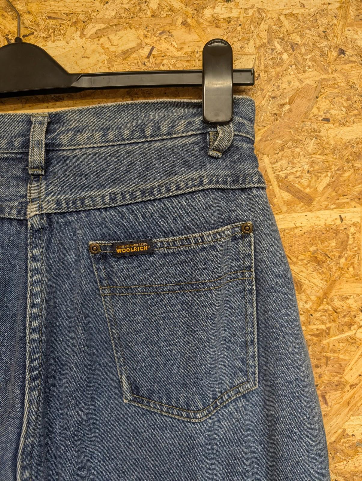 Woolrich Jeans W28 L30 UK 10 Women Denim Blue Fleece Lined Warm Vintage 90s