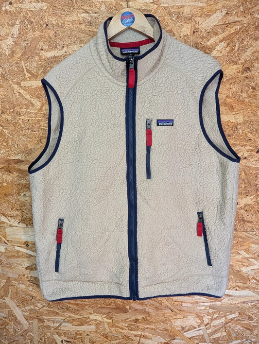Patagonia Retro-X Fleece Vest Mens XL Oatmeal Gilet Full Zip Synchilla Vintage