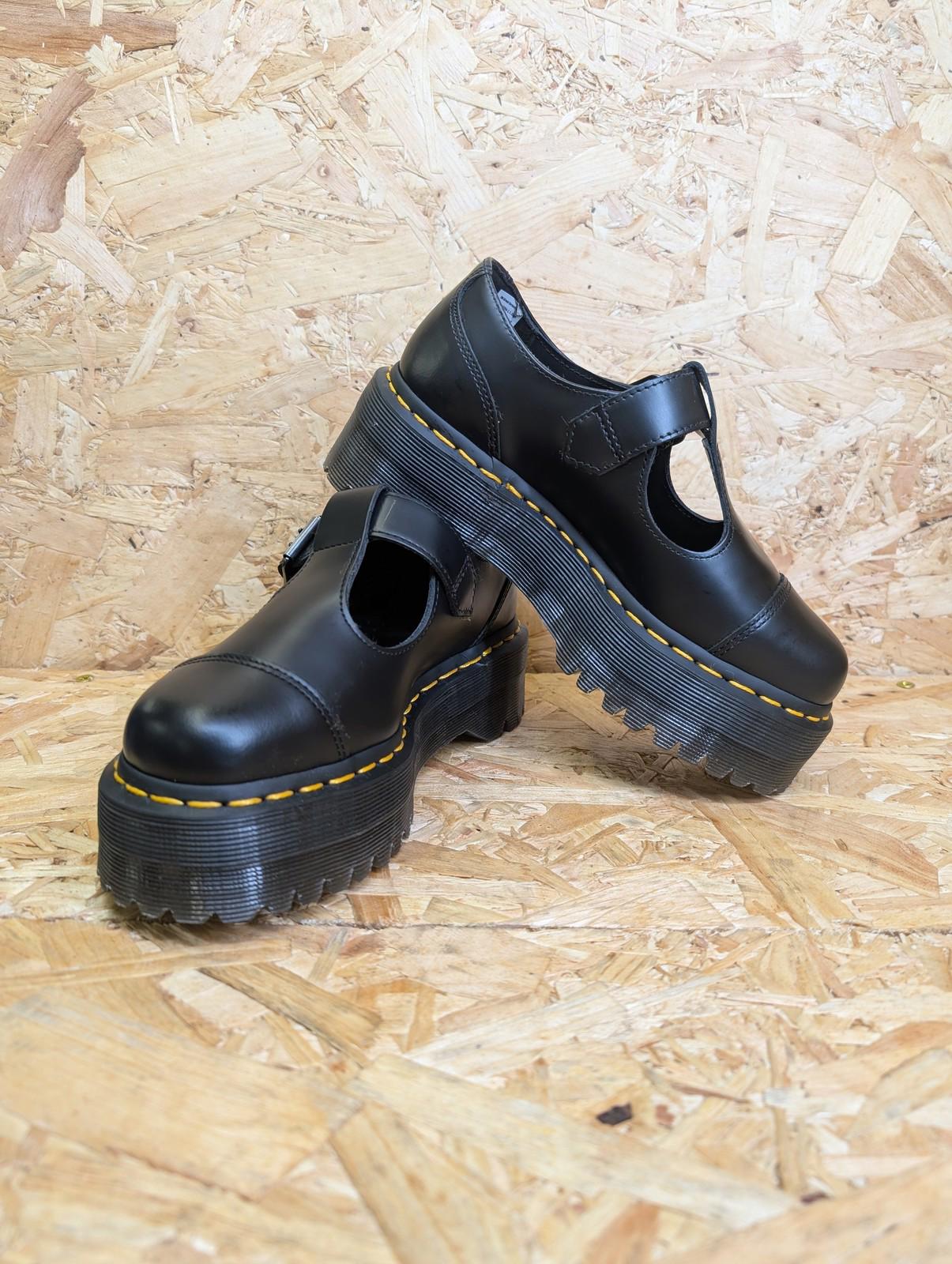 Dr. Martens Bethan Womens UK 3 EU 36 Black Mary Jane Platform Flats Y2K Style
