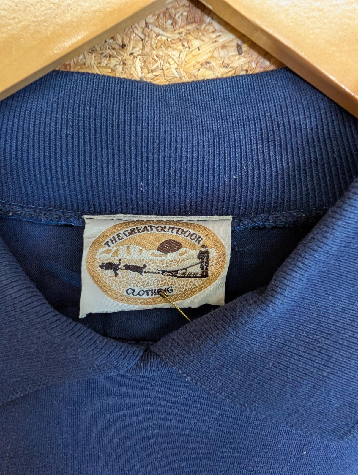 Deacon Medium Blue Polo T-Shirt Band Tour Staff Navy Blue Vintage 90s