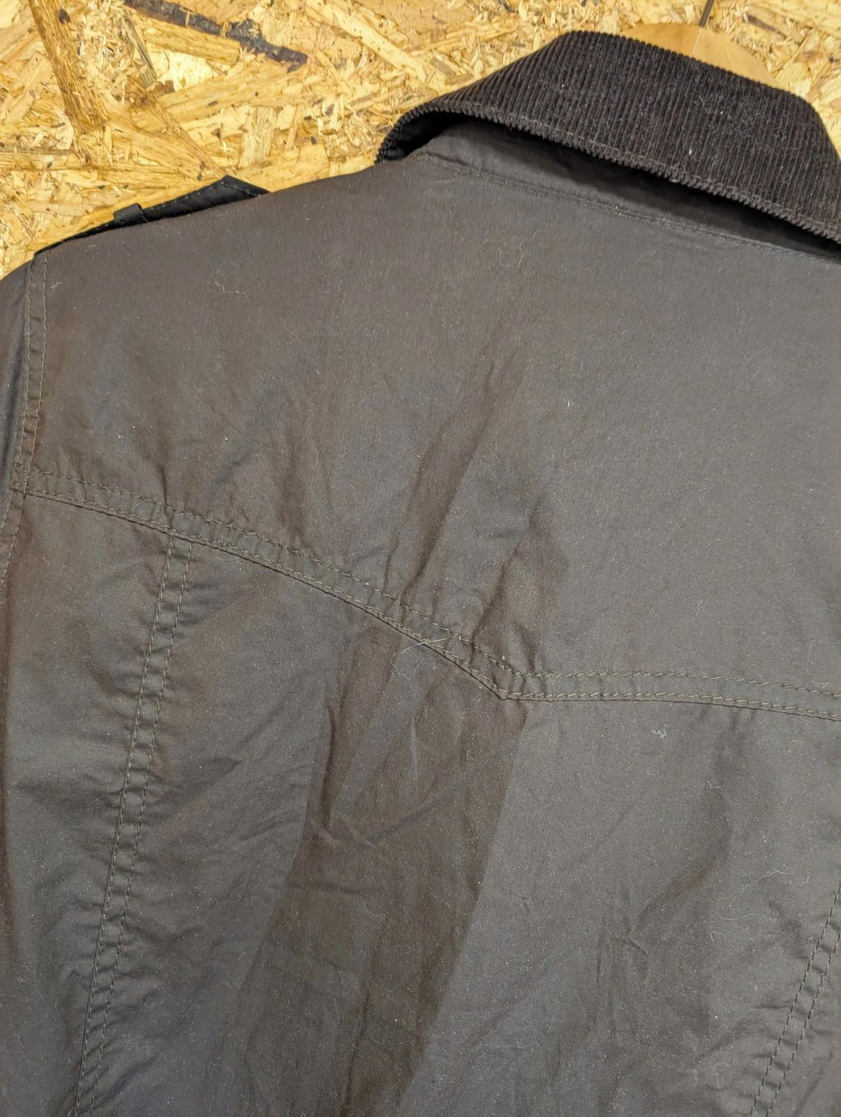 Barbour International Flyweight Jacket UK 12 Women Belted Wax Brown Cord Collar