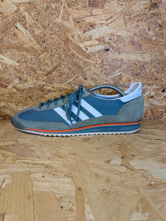 Adidas Originals SL 72 Trainers Mens UK 10.5 Blue Teal Green Suede OG Casuals Oi