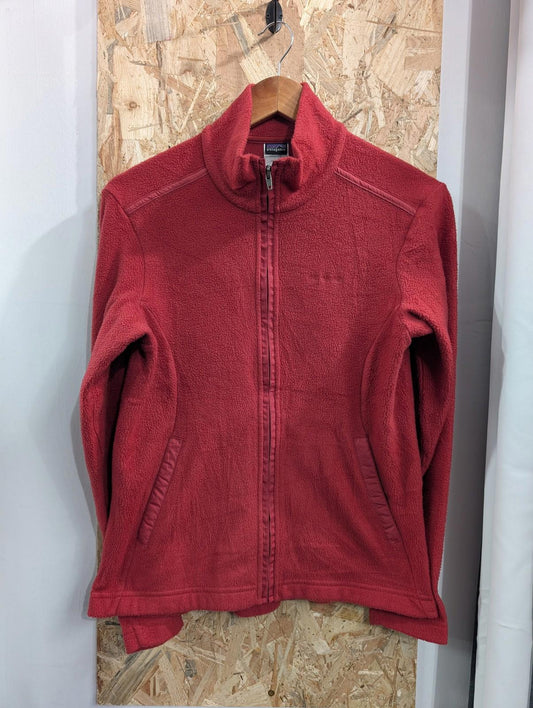 Patagonia Fleece Jacket Small Women Full Zip Red Lightweight Full Zip Hiking