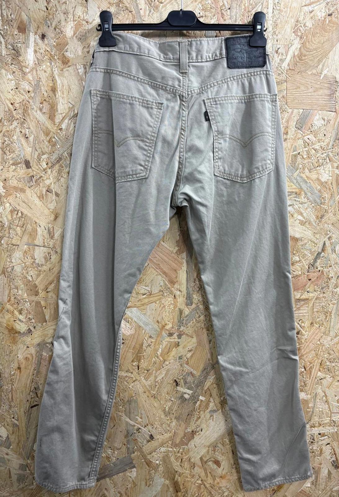 Levis 511 Slim Stone Jeans W32 L30 Men Straight Black Tab Chino Denim Beige Zip