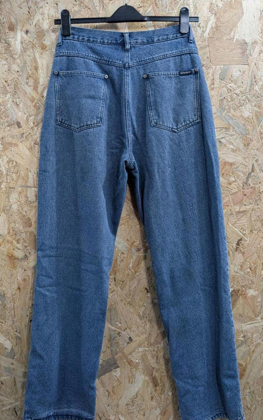 Woolrich Fleece Lined Jeans Size 10 W30 L31 Women Blue Denim Tapered Leg Vintage