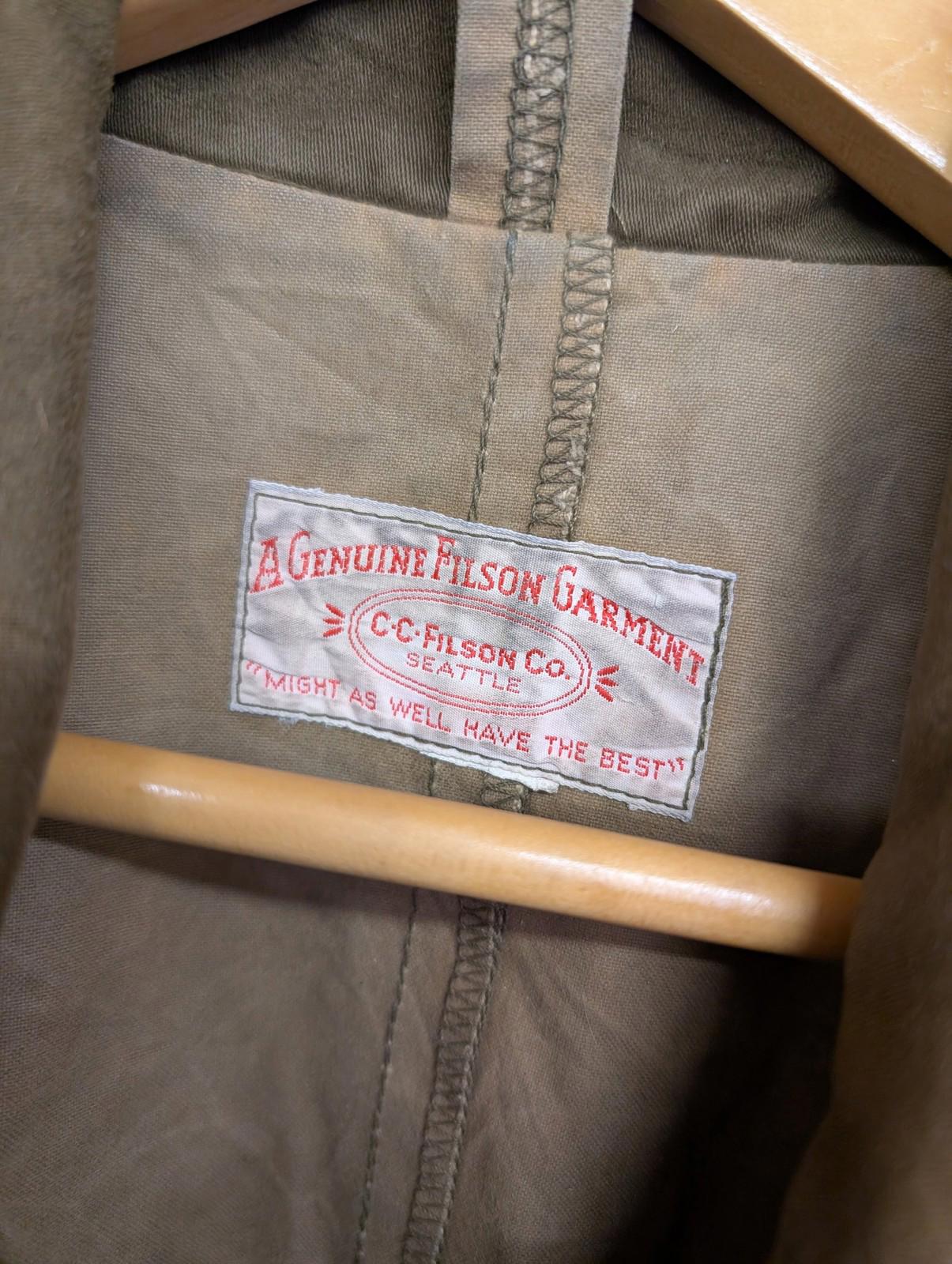 Filson Tin Cloth Packer 2XL Jacket Wax Cotton Field Coat Khaki Brown Double USA