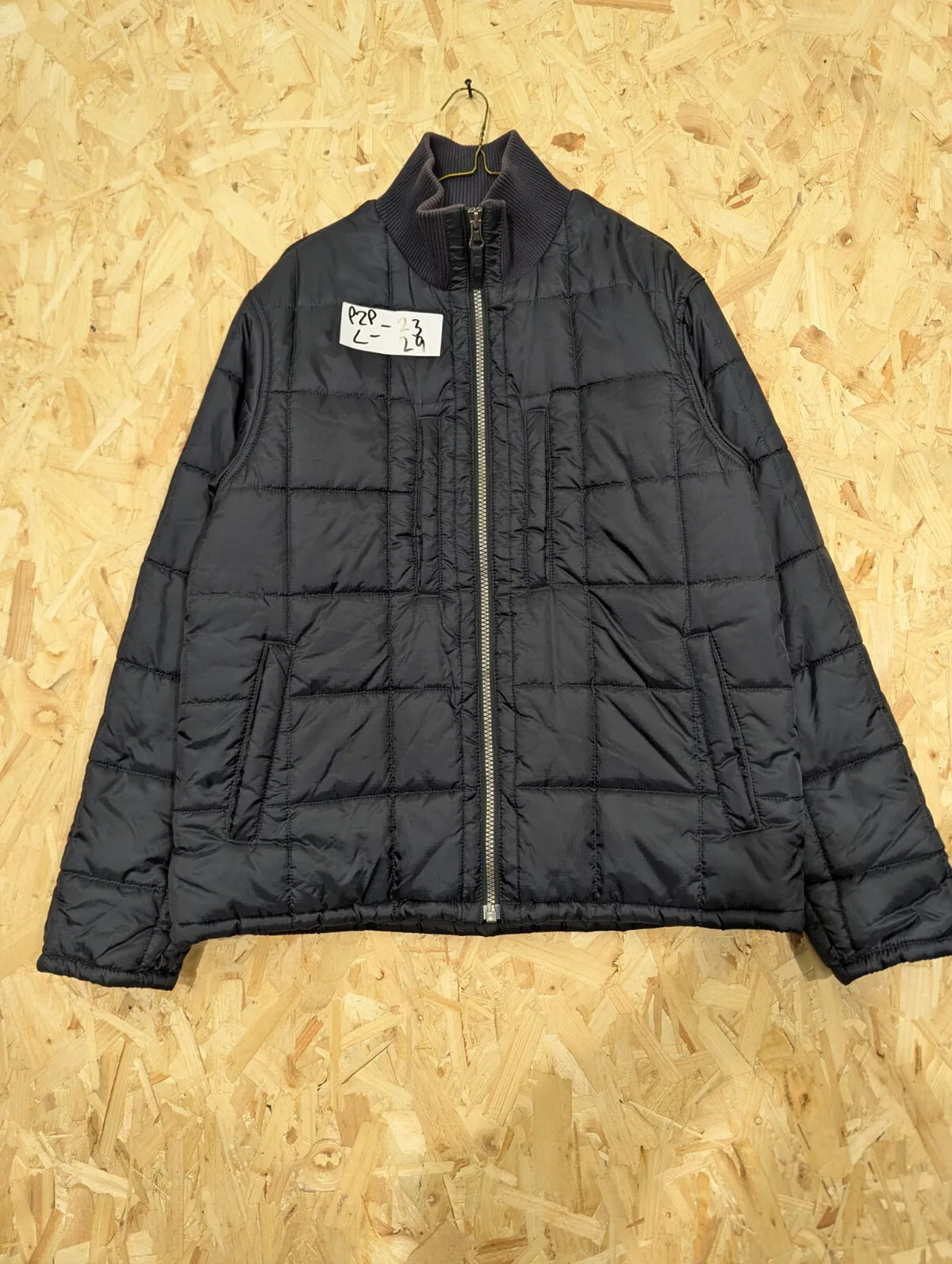 Timberland Puffer Jacket Mens XL Black Nylon Quilted Insulated Bomber Mock Neck