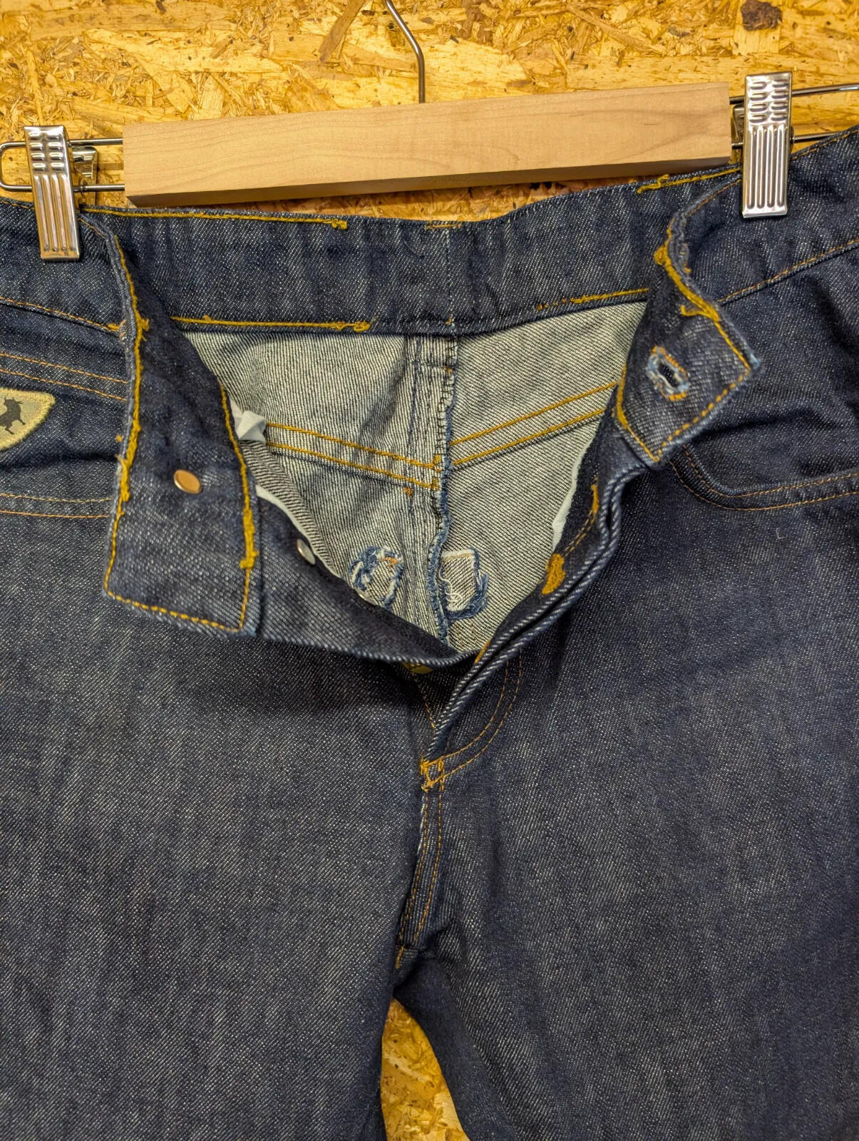 Lois 188 Terrace Jeans Men W30 L32 Dark Blue Denim Button Spain Mod 60s Retro