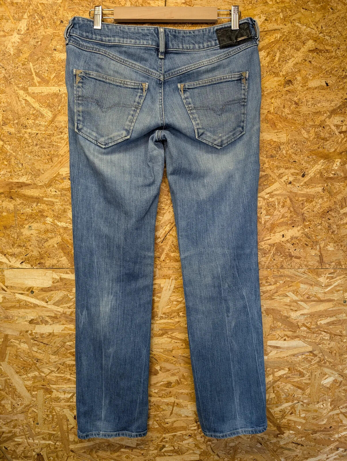 Diesel Vixy Bootcut Jeans Womens W30 L32 Blue Stretch Faded Wash Button 008SR
