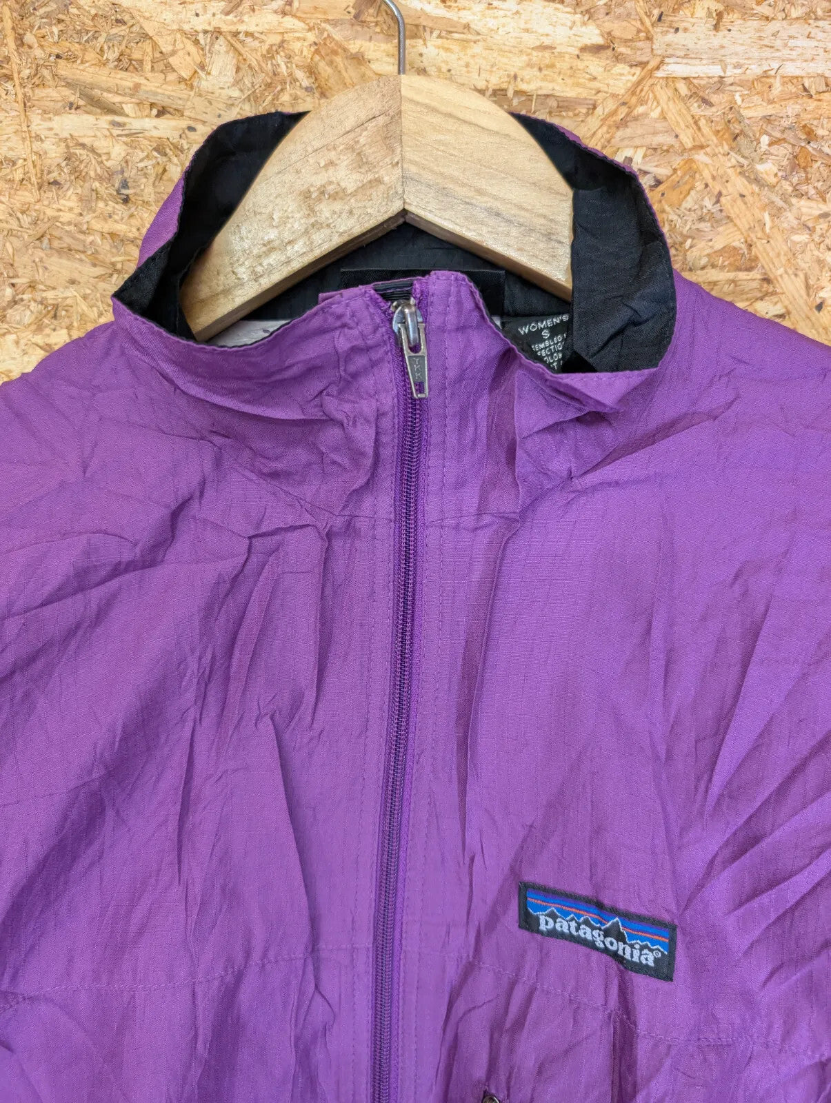 Vintage Patagonia Windbreaker Jacket Women Small Purple Ripstop Waterproof Trail