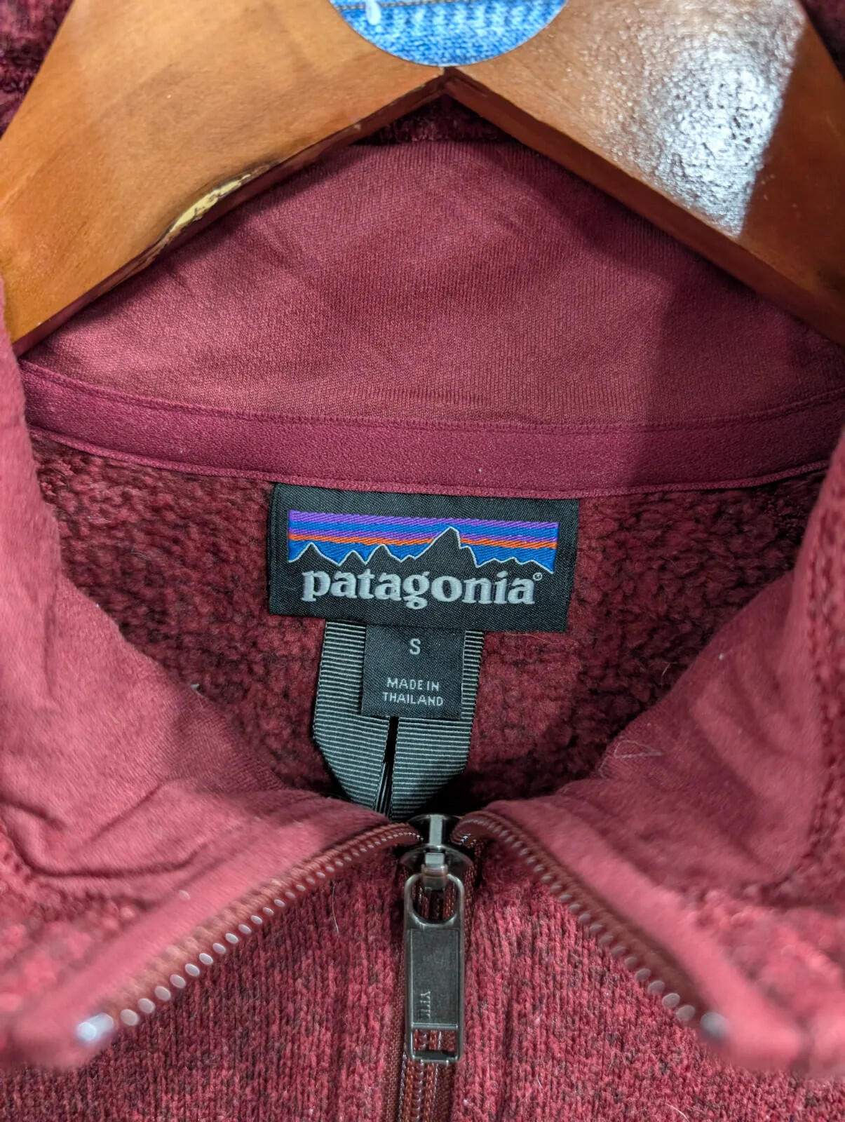 Patagonia Better Sweater Fleece Mens XL Small Burgundy 1/4 Zip Snap-T Synchilla