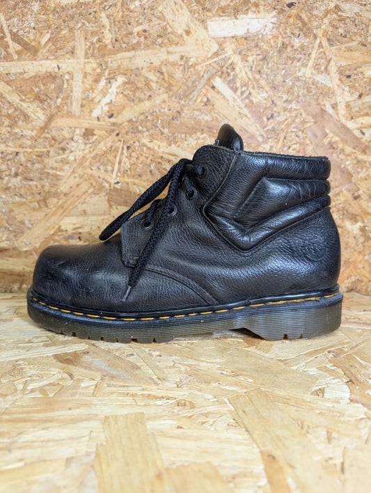 Dr Martens Work Boots Mens UK9 Black Leather 2205 Steel Toe Air Cushion England