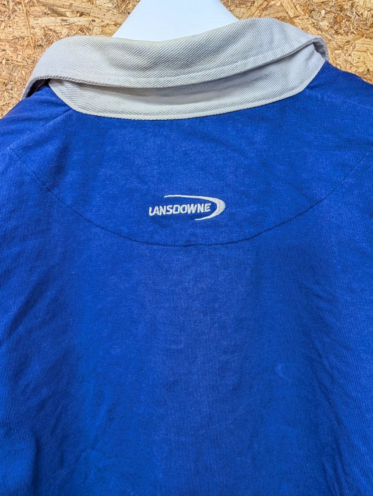 Leinster Rugby Shirt Mens Large Blue Stripe Irish Lansdowne Long Sleeve 90s