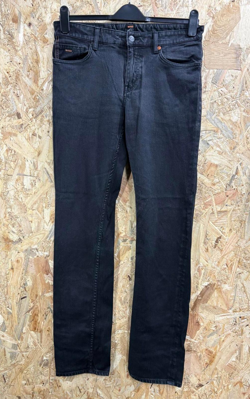 Hugo Boss Jeans W32 L32 Men Delaware Slim Fit Black Organic Cotton Denim
