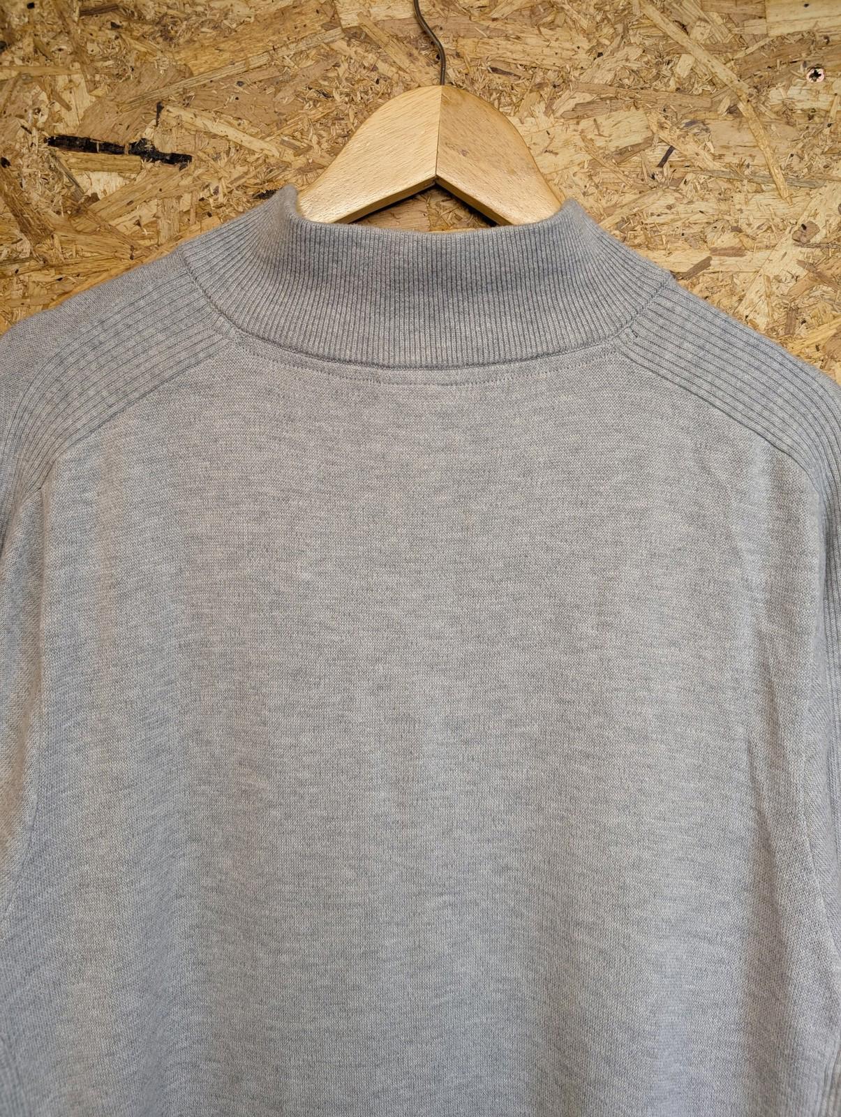 Money Clothing Ape Knit Jumper Mens XXL 1/4 Zip Cotton Grey Casual Collared