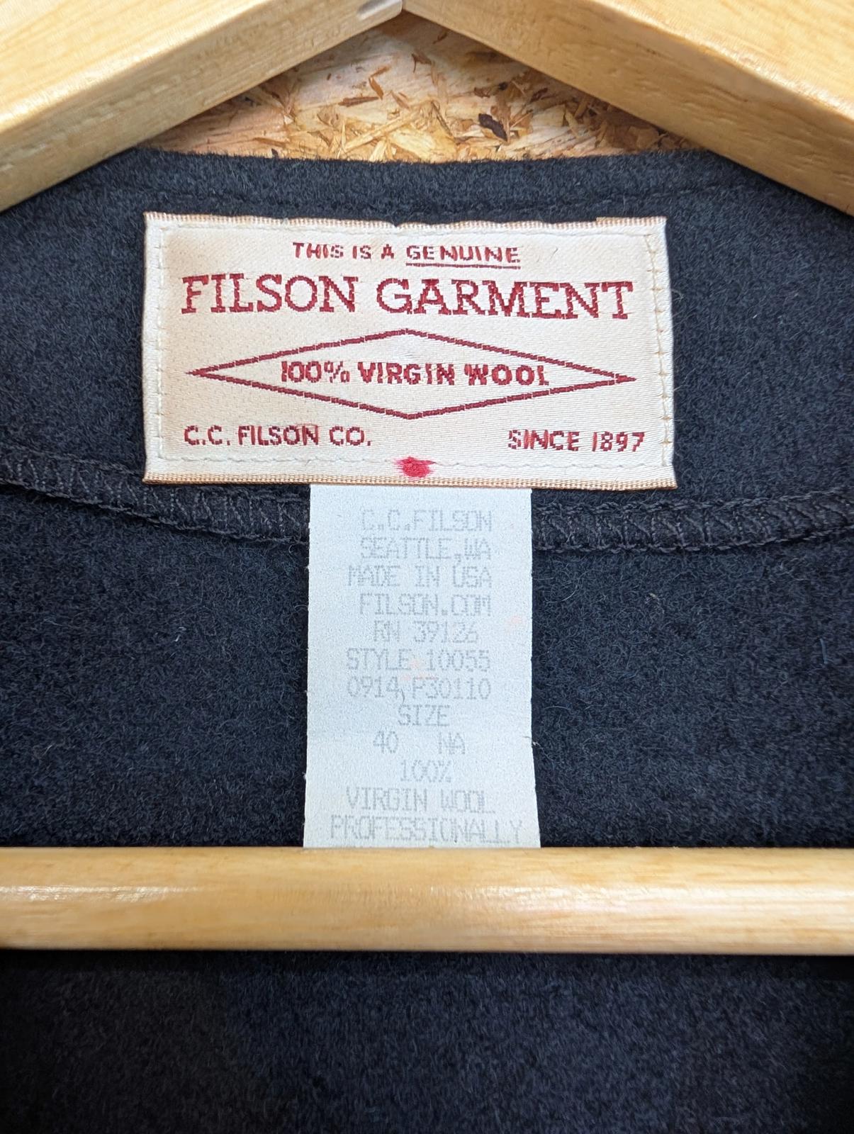 Filson Medium 40 Mackinaw Vest Navy Blue Wool Waistcoat Gilet Body Warmer