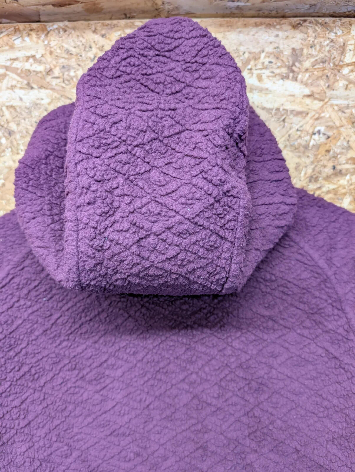 Patagonia Fleece Hoodie Womens Large Pullover Purple Pullover Top Gym Pockets