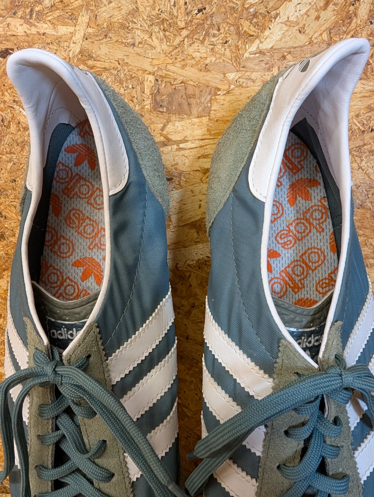 Adidas Originals SL 72 Trainers Mens UK 10.5 Blue Teal Green Suede OG Casuals Oi