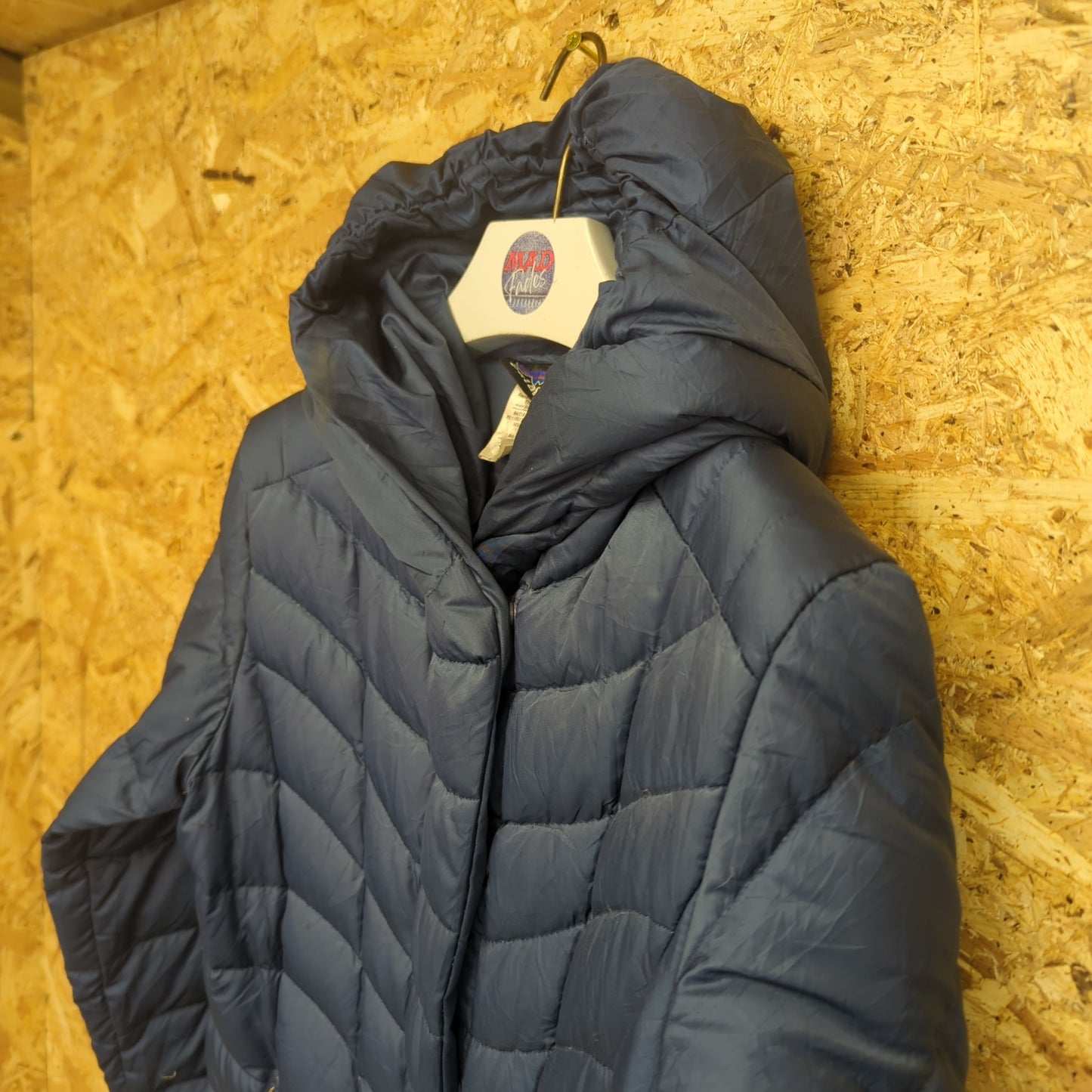 Patagonia Downtown Loft Jacket Womens Medium Goose Down Feather Puffa Blue