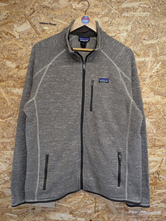 Patagonia Better Sweater Fleece Jacket Large Men Oatmeal Brown Full Zip Hiking