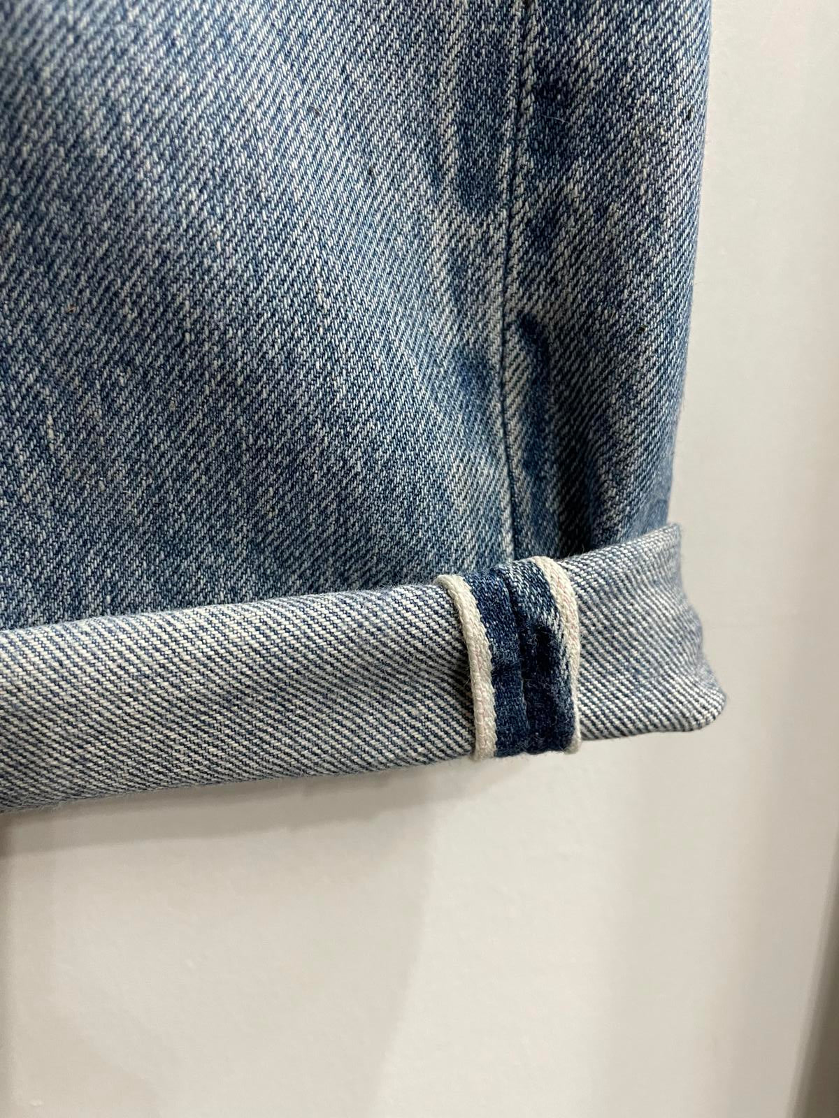 Levis Patch Jeans Size W31 L32 Redline Selvedge Made in USA Indigo Blue Denim