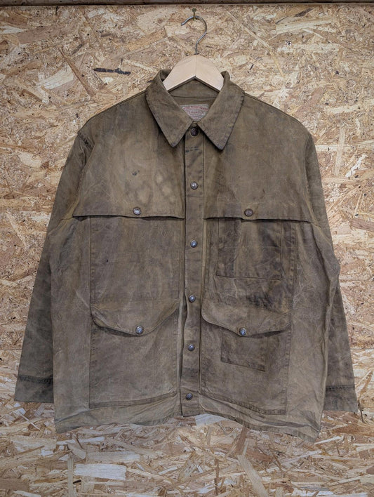 Filson Tin Cruiser Jacket Medium Men Vintage 50s Made USA Waxed Canvas Brown