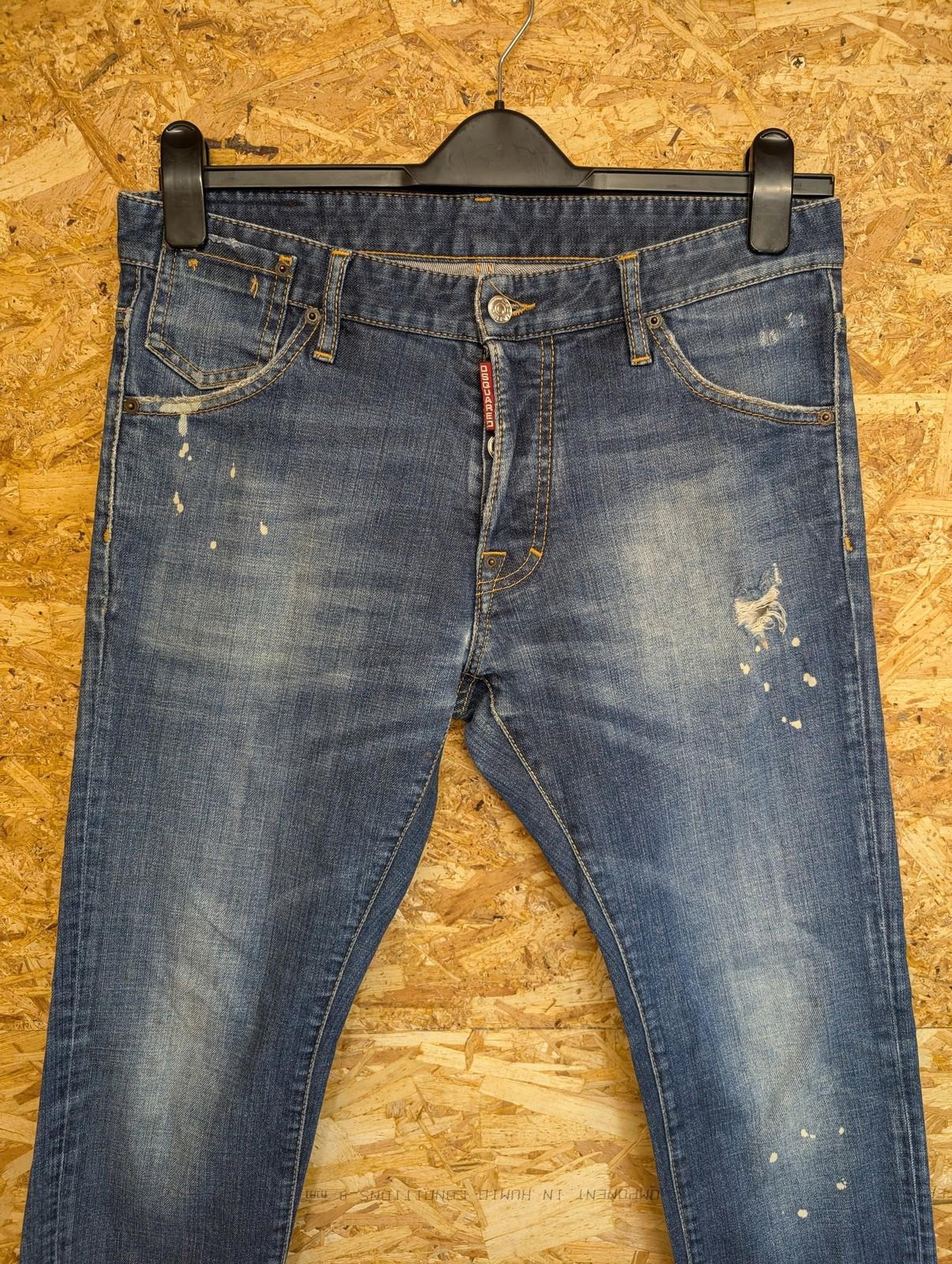 DSquared2 Jeans Size W32 L32 Men Distressed Navy Blue Denim Italy Slim Skinny