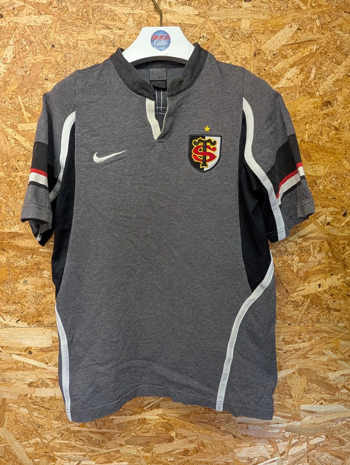 Stade Toulousain 02/03 Away Rugby Shirt Mens Small Nike Grey S/S Vintage Top 14