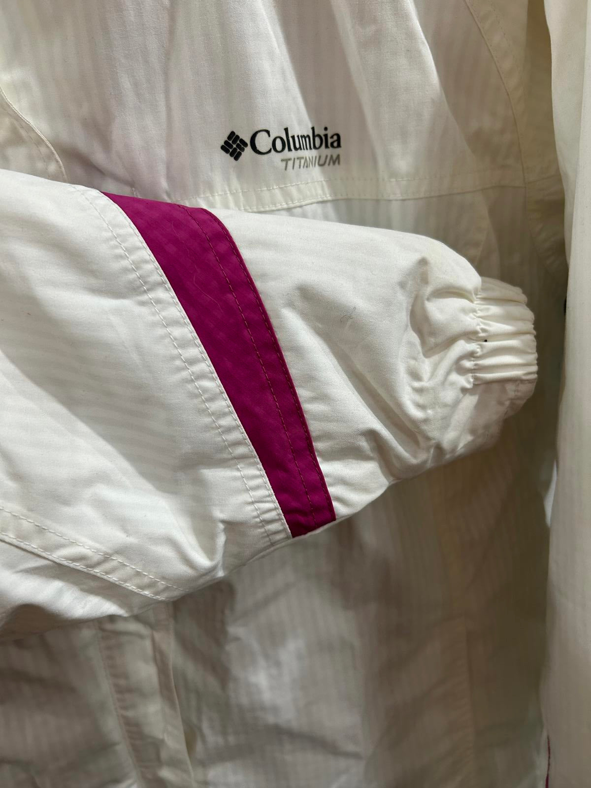 Columbia Titanium Womens Size 12 Ski Snowboard Thermal Jacket White Hooded