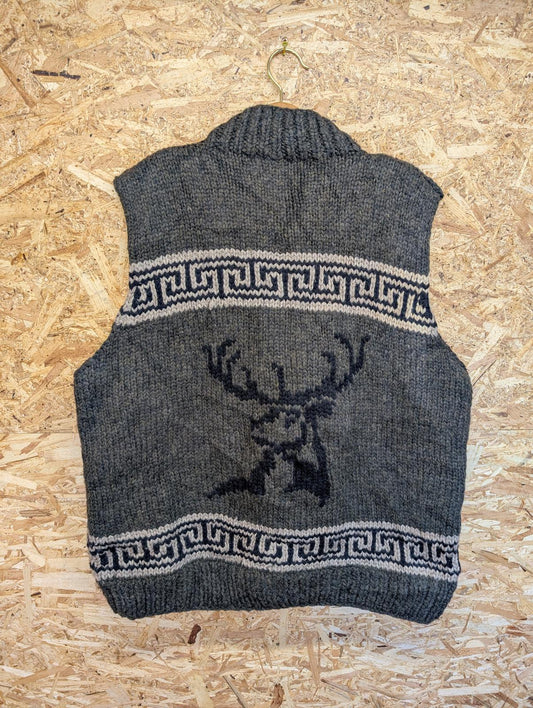 Filson Knitted Mens Size 2XL Limited Edition Grey Wool Cowichan Stag Jumper Vest