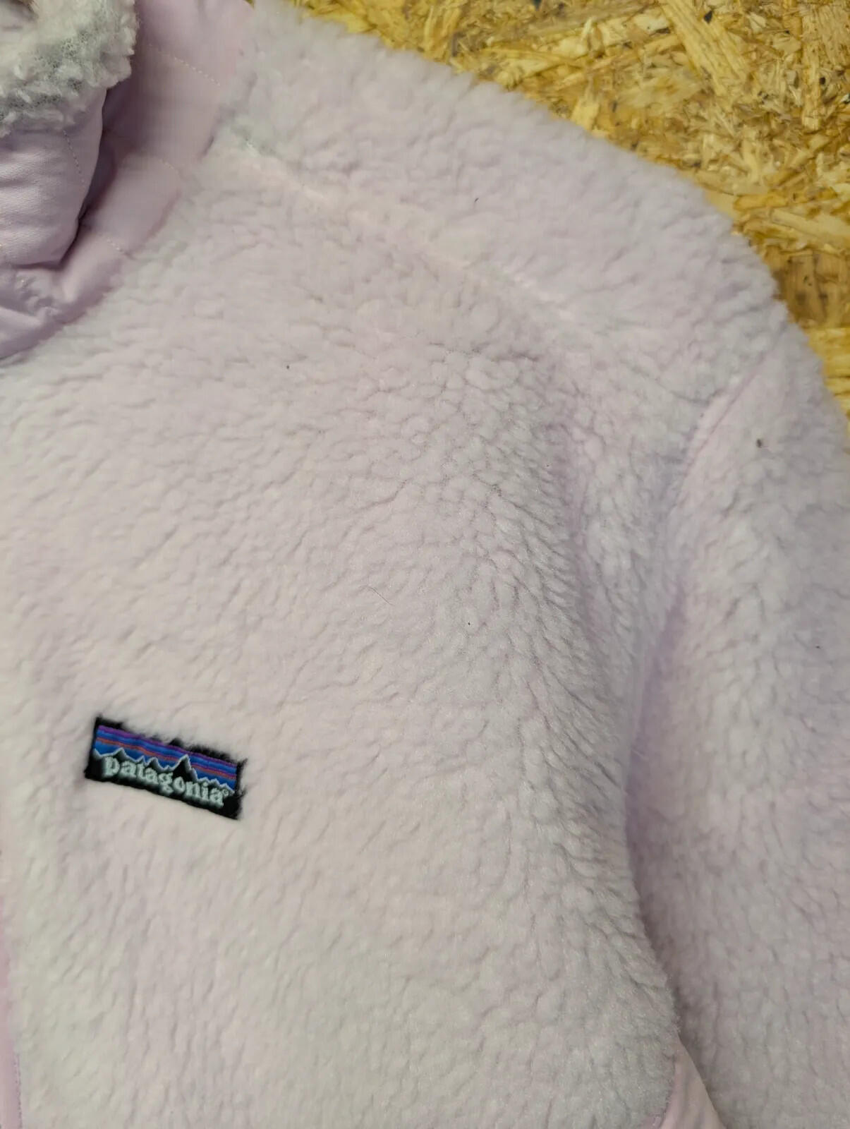 Patagonia Retro-X Fleece Jacket Womens XL Light Pink Full Zip Synchilla Sherpa