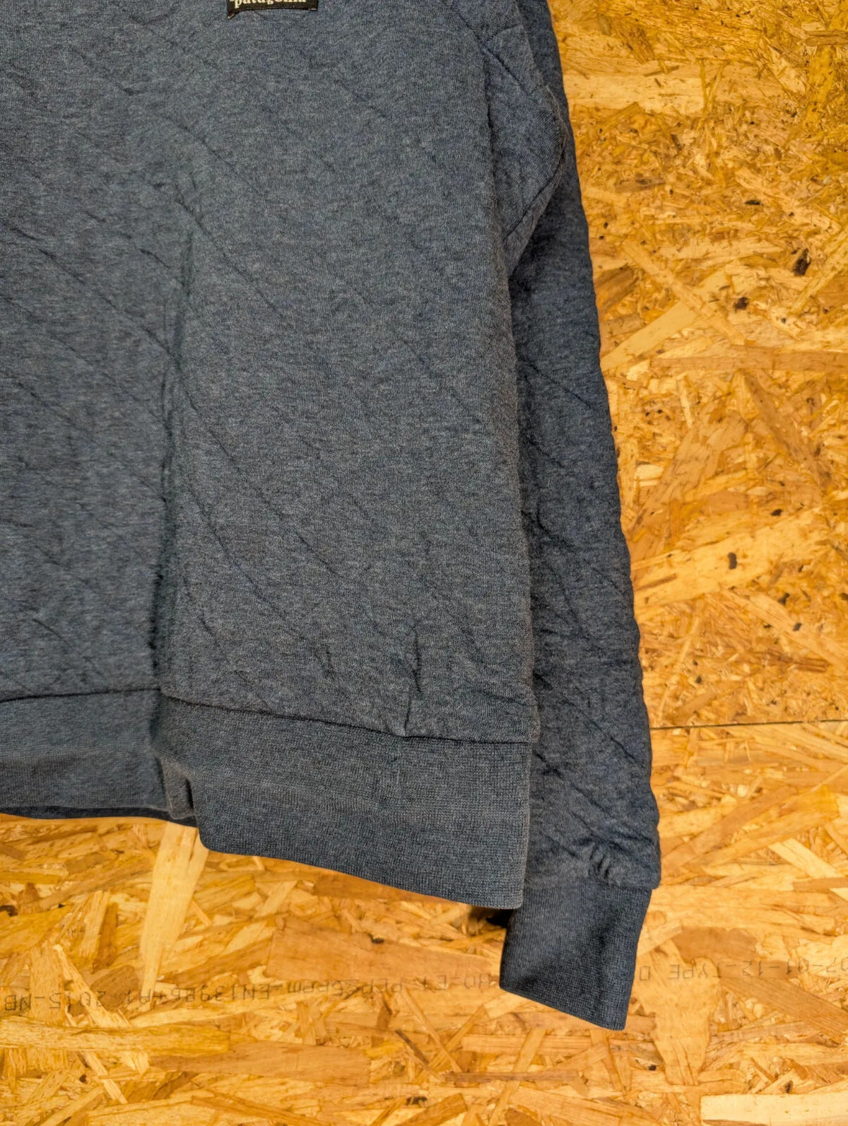 Patagonia Crewneck Sweatshirt Womens Small Blue Quilted Organic Cotton Pullover