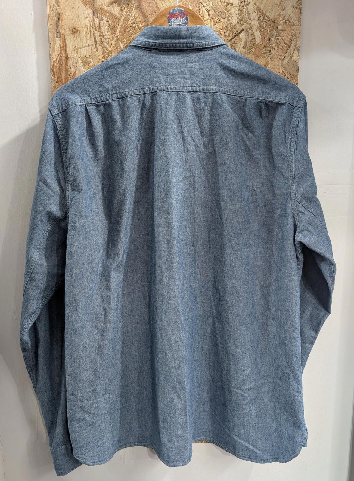 Ralph Lauren Denim Shirt Mens Large Long Sleeve Button-Up Casual Light Blue