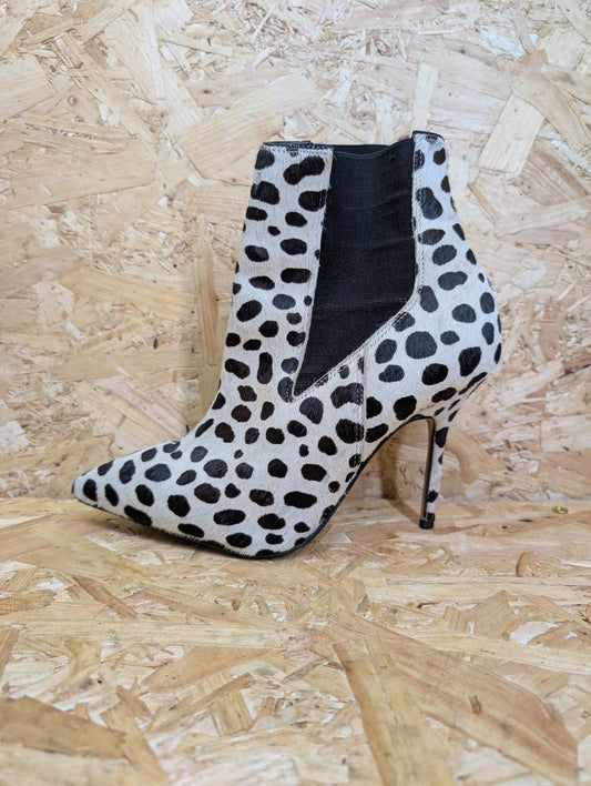 KG Kurt Geiger UK 8 Women Dalmatian Print Stiletto Heel Boots Polka Dot Pattern