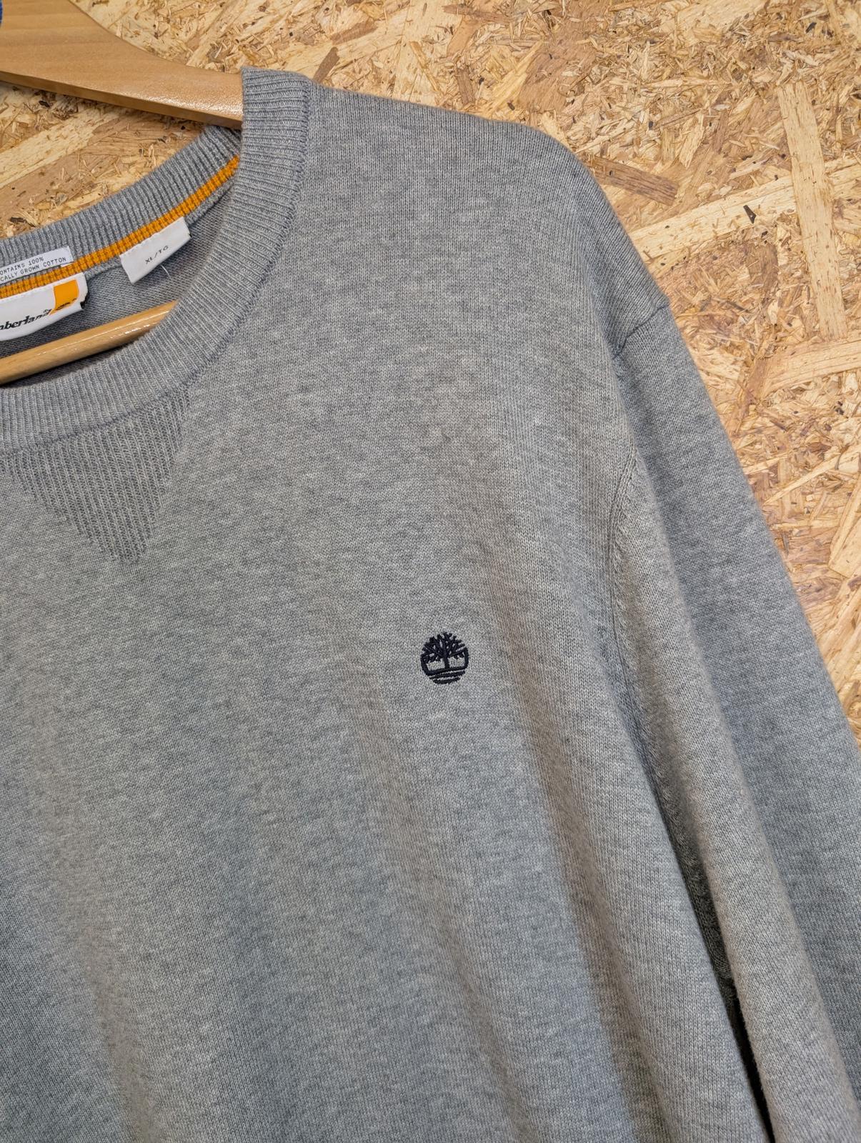 Timberland Grey Jumper Mens XL Sweater Crew Neck 100% Organic Cotton New