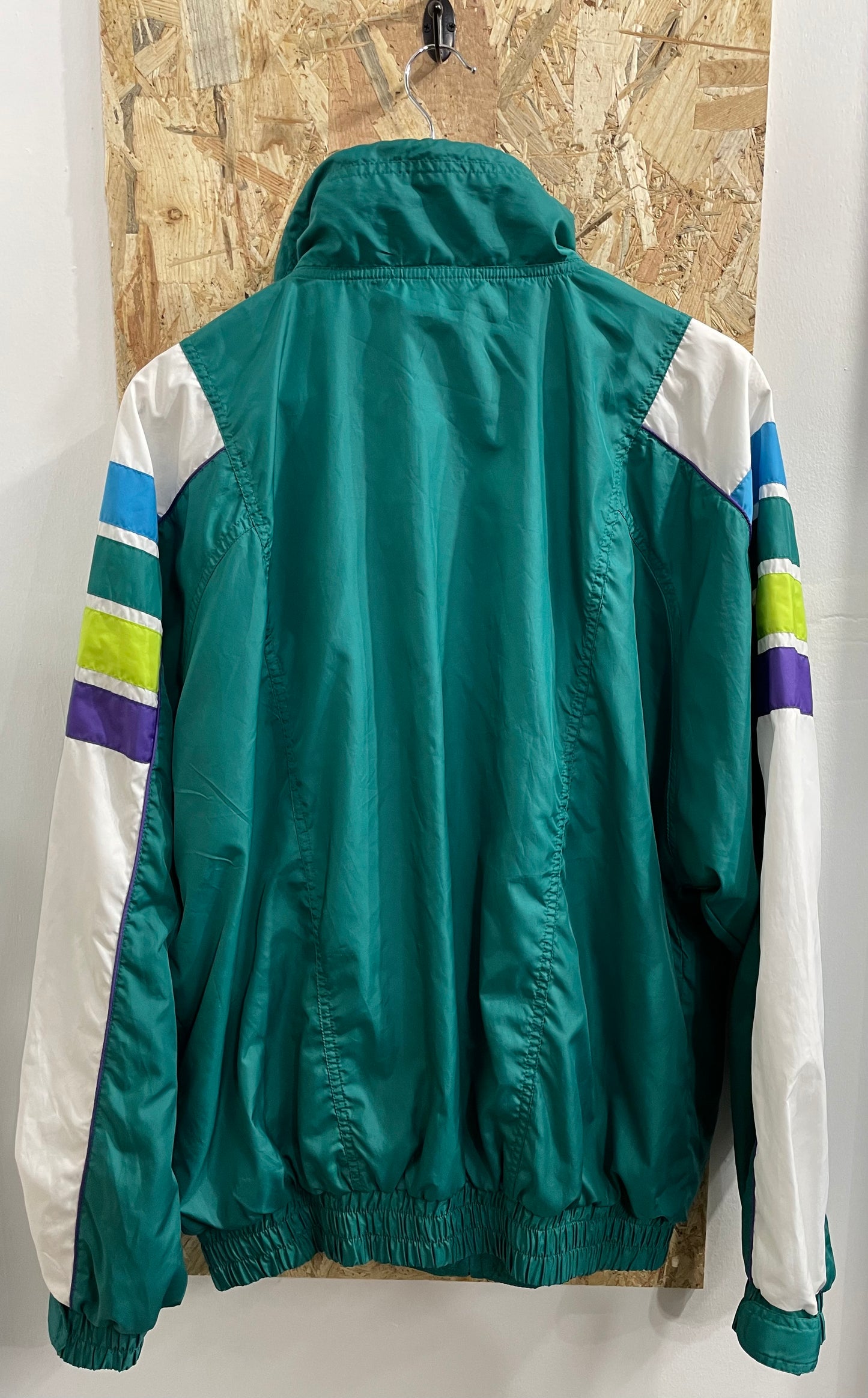 New Balance Vintage 90s Shell Track Jacket  Windbreaker Teal Green Mens Large