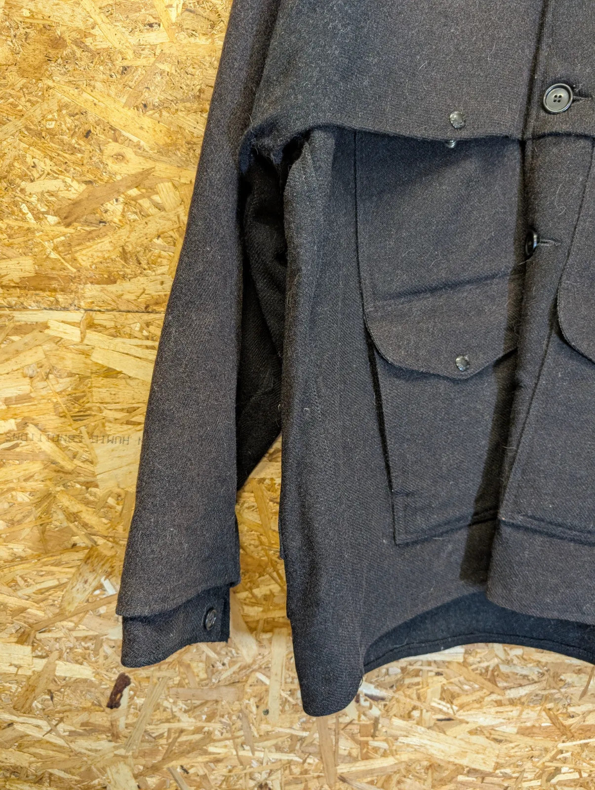 Filson Double Mackinaw Coat Large 42 Wool Jacket Forest Green Made USA Lot 83XL