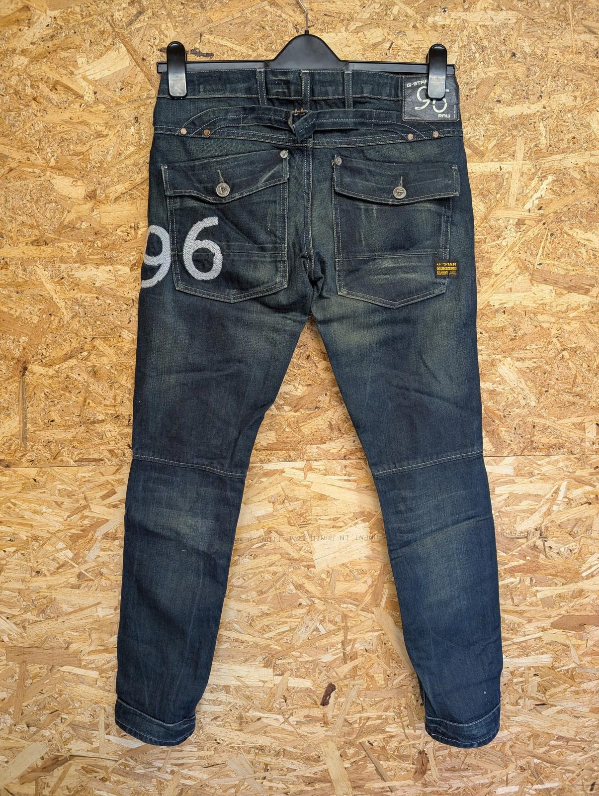 G-Star Raw Slim Jeans W28 L32 Women Dark Wash Denim Skinny Cinch Buckle Blue