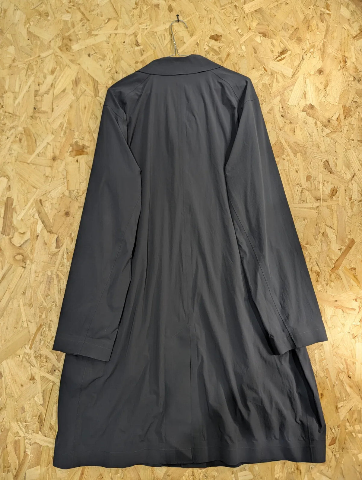 Lacoste Rain Jacket Mac Mens Medium Navy Snap Front Longline Lightweight Trench