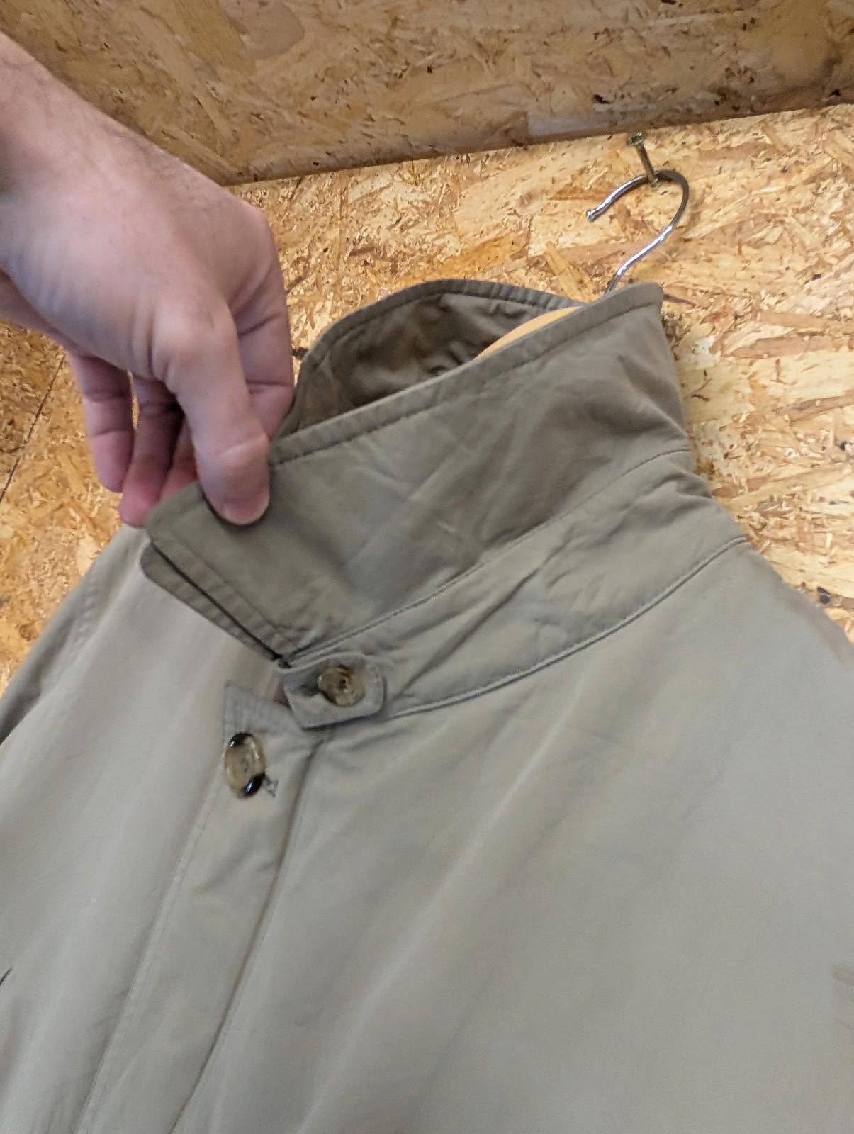 Burberry Beige Mac Coat XL 44 Men Nova Check Lined Button Pocket 90s Vintage