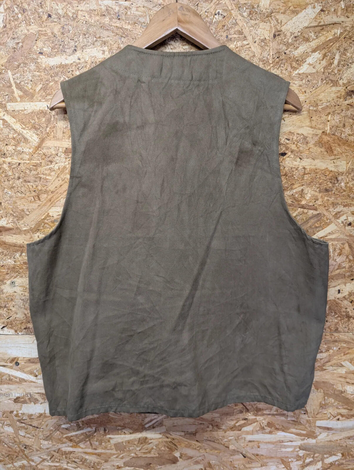 Filson Moleskin Vest Mens Large Khaki Cotton Waistcoat Gilet Body Warmer USA