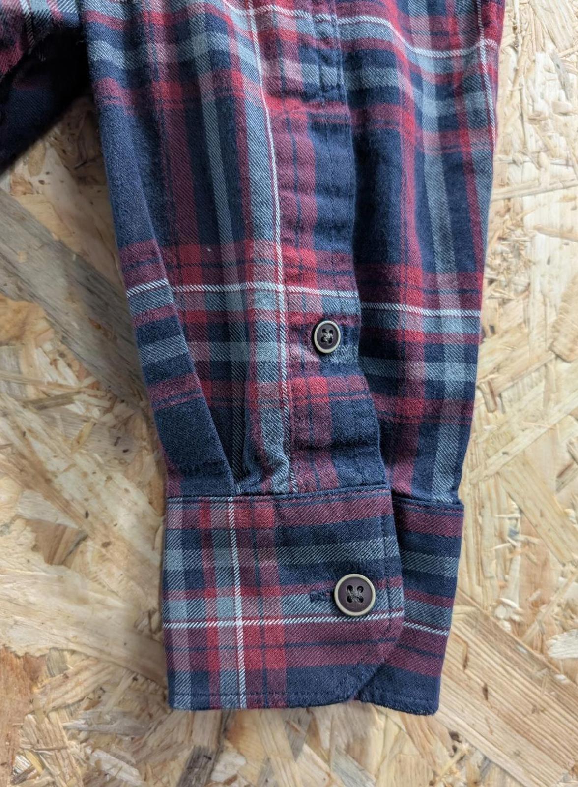 Barbour Shirt Small Men Slim Fit Navy Burgundy Long Sleeve Button Down Collar