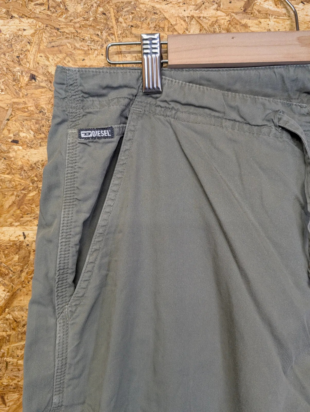 Vintage Diesel Cargo Baggy Trousers Mens XL W34 Grey Cotton Skate Housut Y2K
