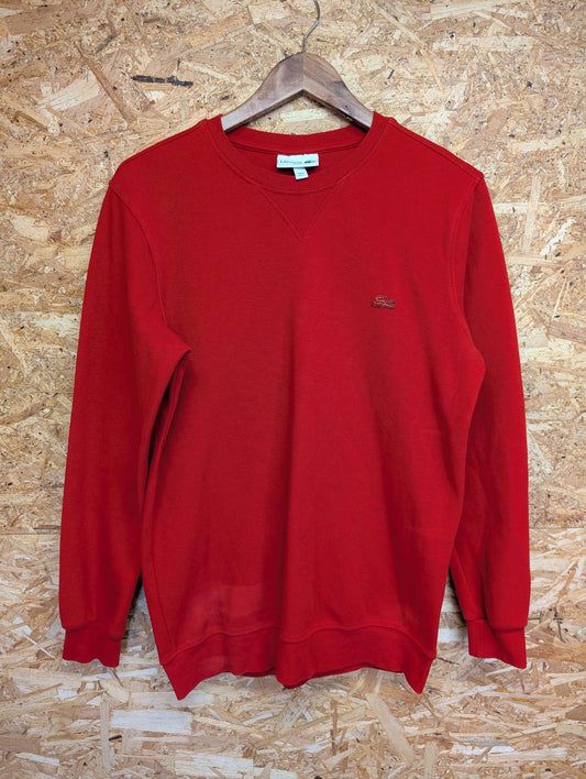 Lacoste Sweatshirt Large Men 5 Crew Neck Cotton Rare Red Croc Logo Casuals Oi