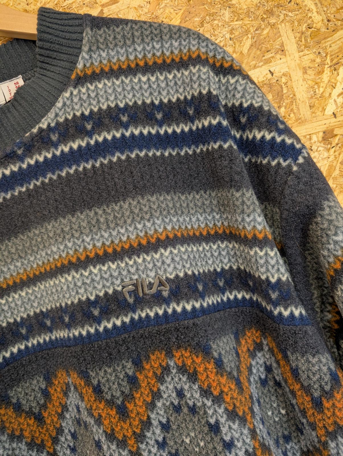 Fila Fleece Sweater Mens Size XL 90s Vintage Aztec Crew Neck Top Made In Italy