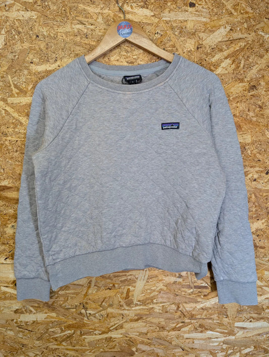 Patagonia Crewneck Sweatshirt Womens Small Grey Diamond Organic Cotton Pullover