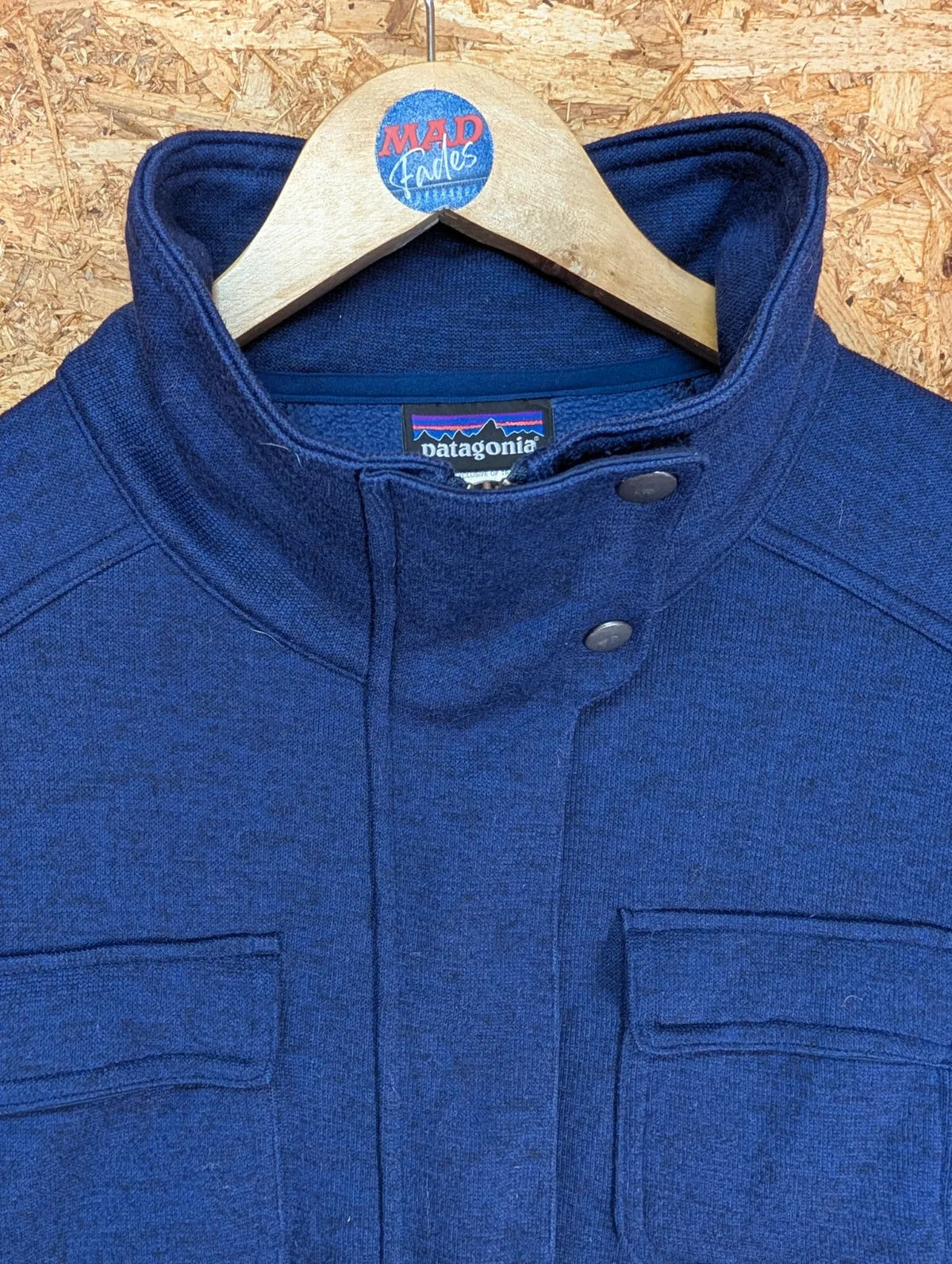 Patagonia Better Fleece Jacket Womens XL Blue Polyester Full Zip Snap Sweater