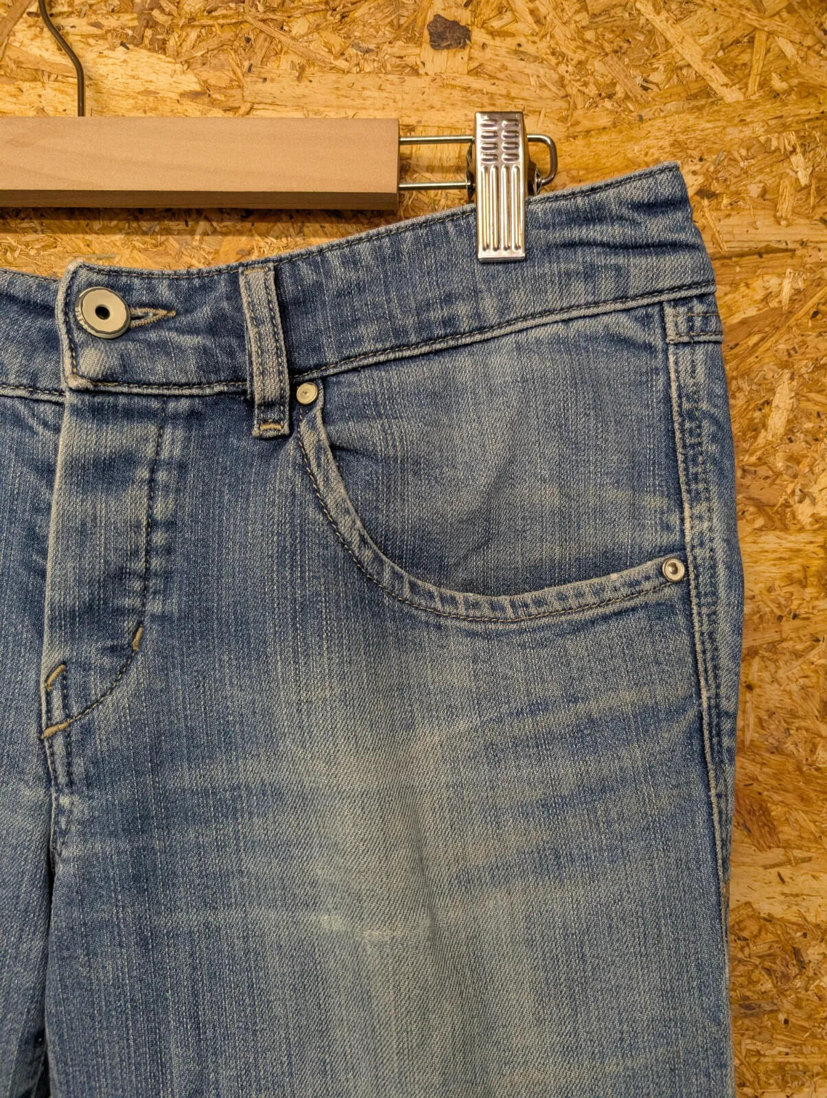 Diesel Vixy Bootcut Jeans Womens W30 L32 Blue Stretch Faded Wash Button 008SR