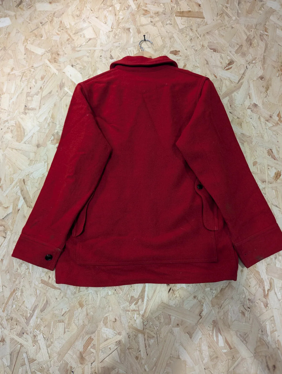 Filson Mackinaw Cruiser Jacket Mens Small Crimson Red Virgin Wool USA Vintage