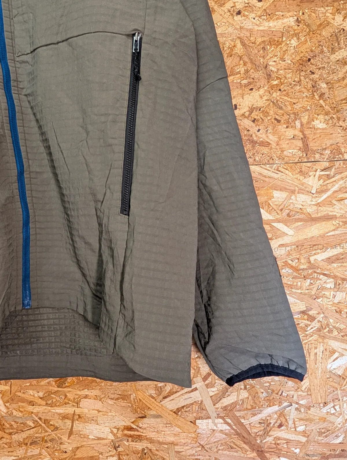 Patagonia R1 TechFace Hoody Jacket Mens XL Khaki Green Full Zip Microgrid Fleece